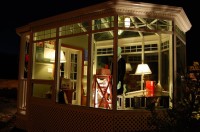 Solarium decorated for Valentine's Day