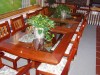 Made to order glass top table and chairs